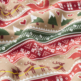 Santa Claus Is Coming Soft Sweatshirt Fabric – anemone, 