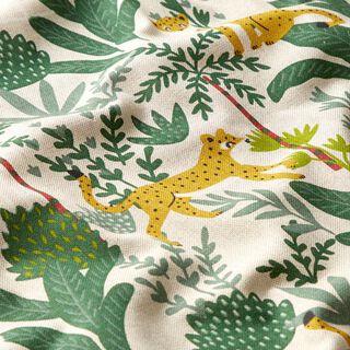 Half Panama Decor Fabric Jungle Leopards, 
