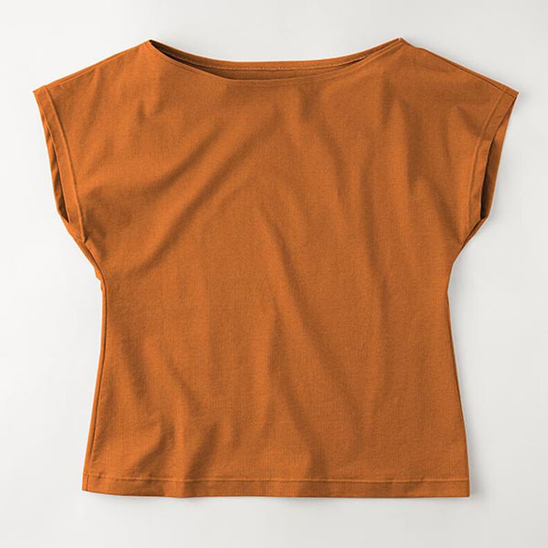 Medium Cotton Jersey Plain – caramel,  image number 8