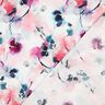 viscose fabric abstract watercolor flowers digital print – light pink/turquoise,  thumbnail number 4