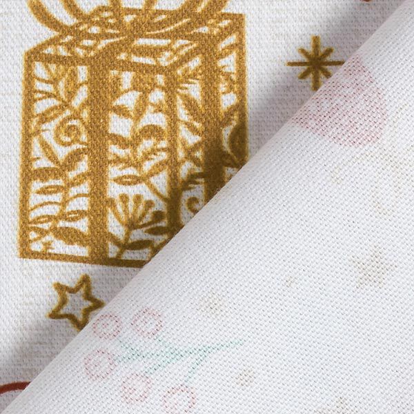 Decor Fabric Half Panama Merry Christmas – natural,  image number 4