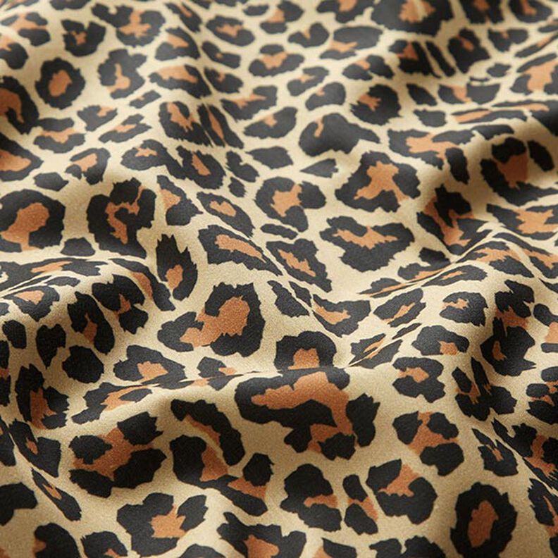 Decor Fabric Cotton Satin Leopard Print – brown,  image number 2