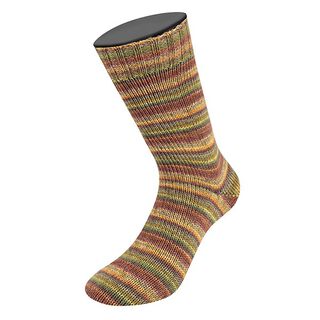 LANDLUST Sockenwolle „Bunte Ringel“, 100g | Lana Grossa – green/brown, 