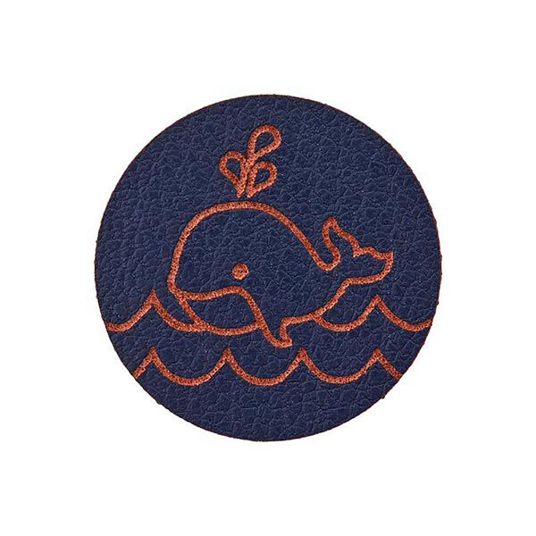 Whale Embellishment [ 23 mm ] – navy blue,  image number 1