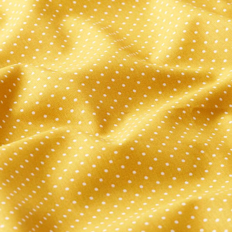 Cotton Poplin Little Dots – mustard/white,  image number 2