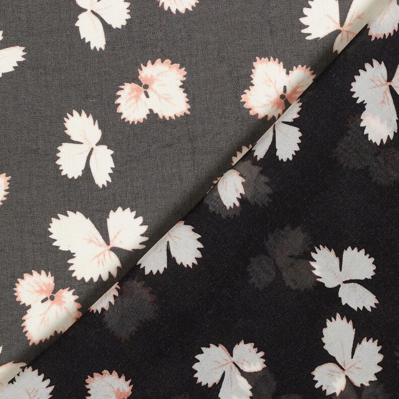 Chiffon leaves – black/white,  image number 4