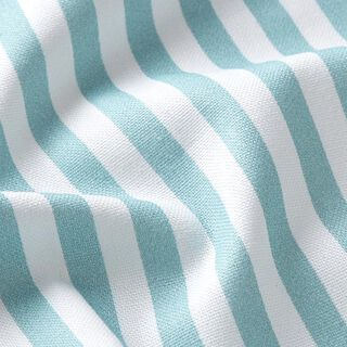 Decor Fabric Half Panama Vertical stripes – aqua blue/white, 