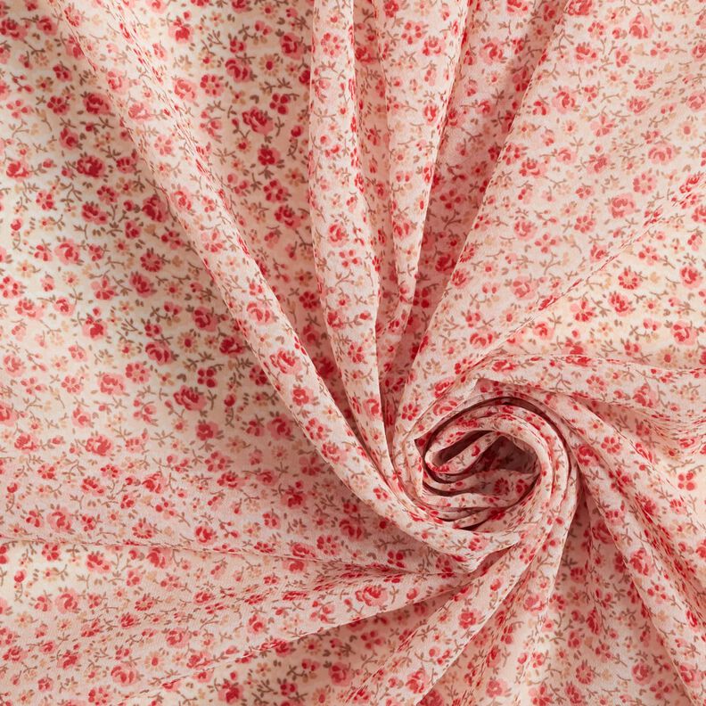 Chiffon millefleurs – offwhite/fire red,  image number 3