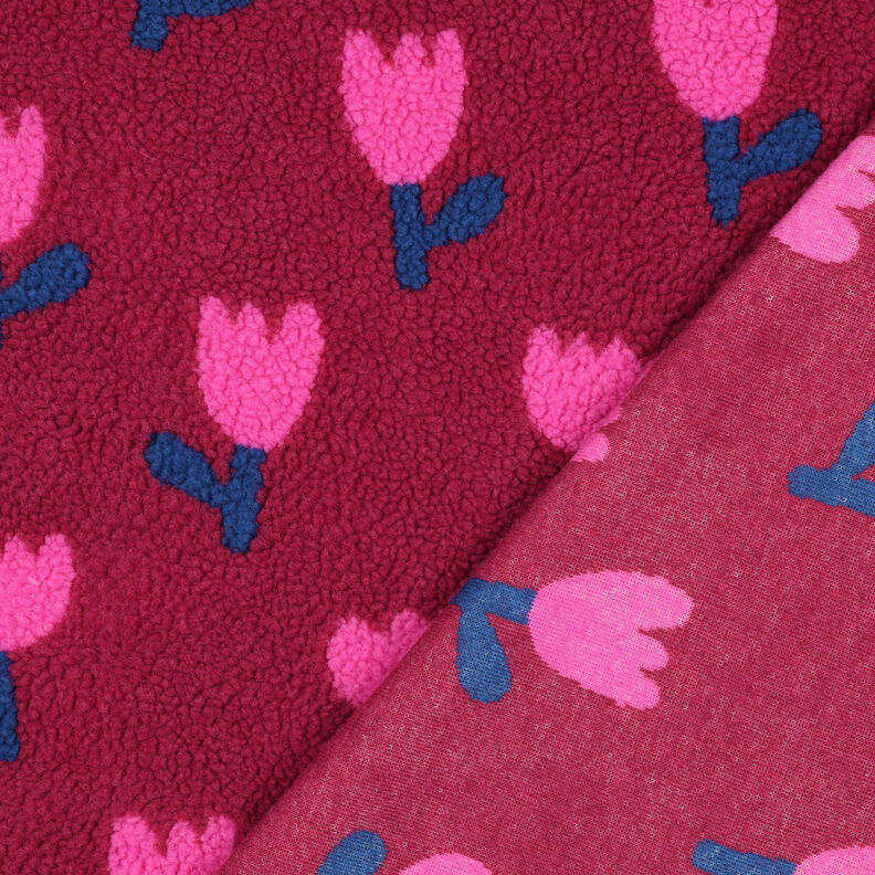 Teddy Fur Tulips | Poppy Fabrics – carmine,  image number 4