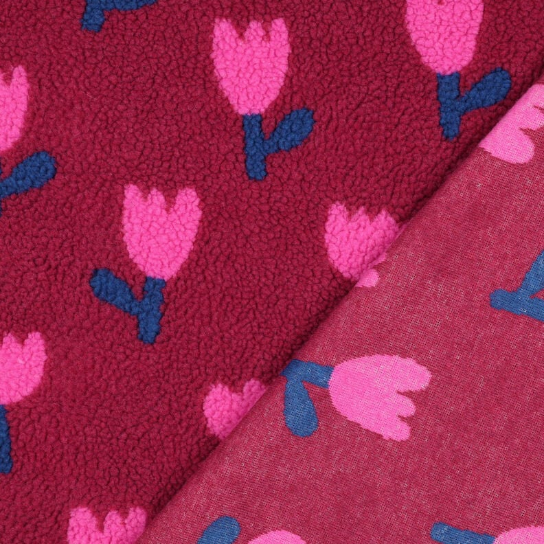 Teddy Fur Tulips | Poppy Fabrics – carmine, image number 4