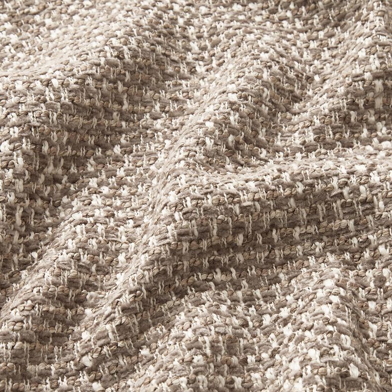 Upholstery Fabric colourful bouclé look – dark taupe/light beige,  image number 2