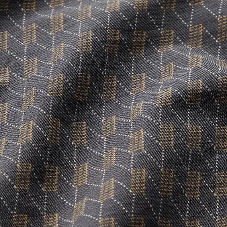 Abstract Diamonds Stretch Denim – granite,  image number 2