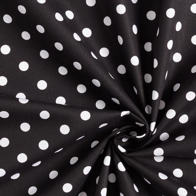 Cotton Poplin Large Dots – black/white,  image number 5