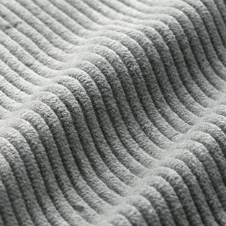 Chunky Corduroy pre-washed Plain – grey,  image number 2