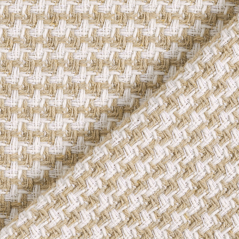 Houndstooth coarse coat material – beige/white,  image number 5