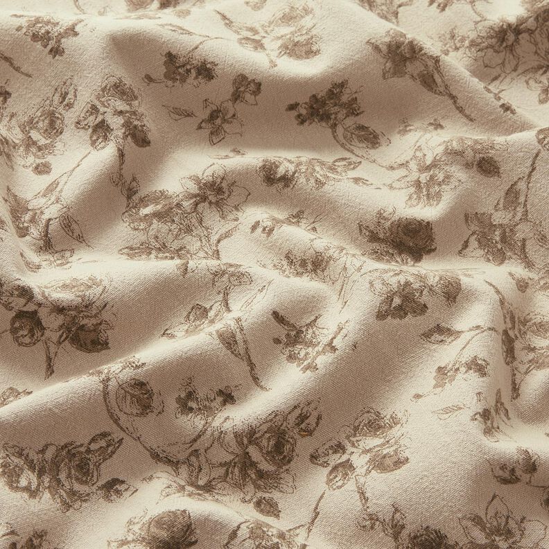 Cotton antique roses – light taupe/dune, image number 2