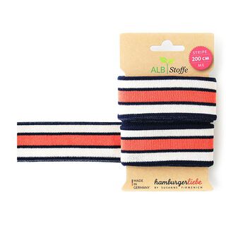 GOTS Organic Jacquard Trim STRIPE ME COLLEGE [200 cm | 3,5 cm] | Albstoffe | Hamburger Liebe, 