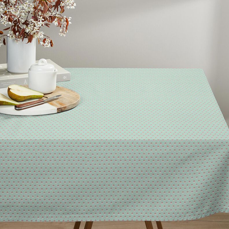 Cotton Poplin Mini spikes – pale mint/dark dusky pink,  image number 7