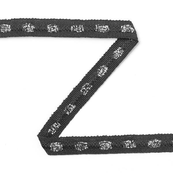 Grosgrain Ribbon Distressed - black,  image number 1