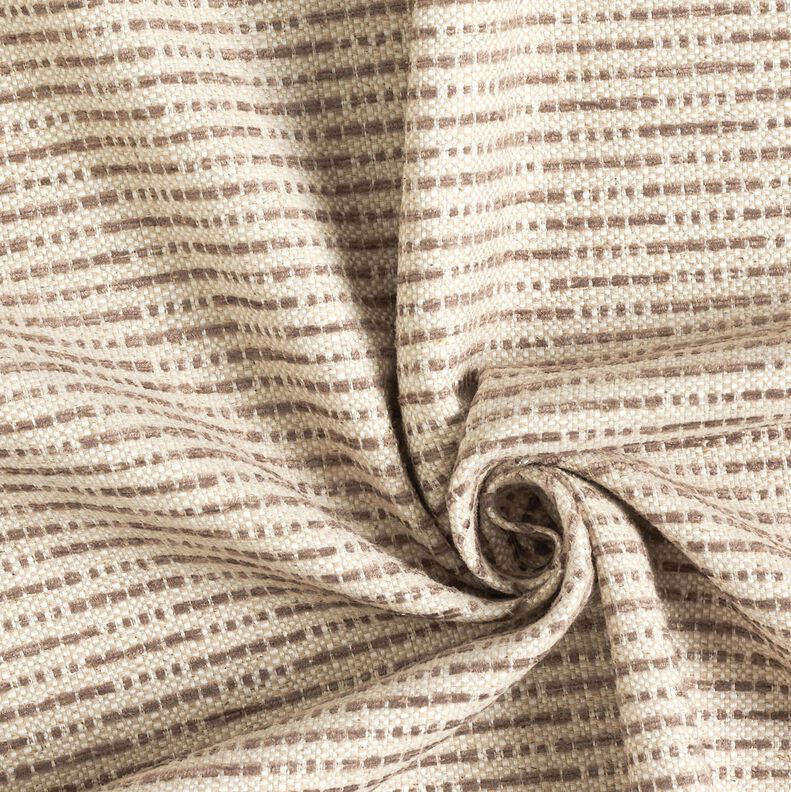 Decor Fabric Jacquard rustic stripes – medium brown/natural,  image number 3