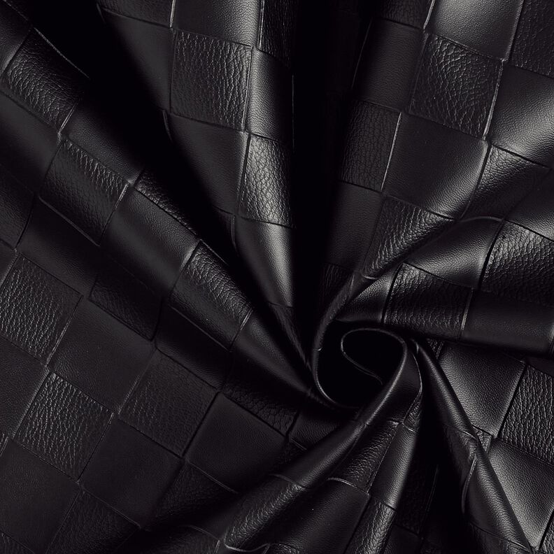 Imitation Leather braided look – black, image number 3