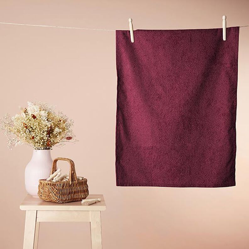 Towelling Fabric – burgundy,  image number 7