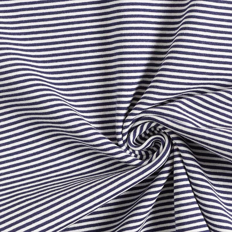 Tubular ribbing for cuffs narrow rings – navy blue/white,  image number 3