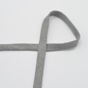 Flat cord Hoodie Cotton Mottled [15 mm] – light grey, 