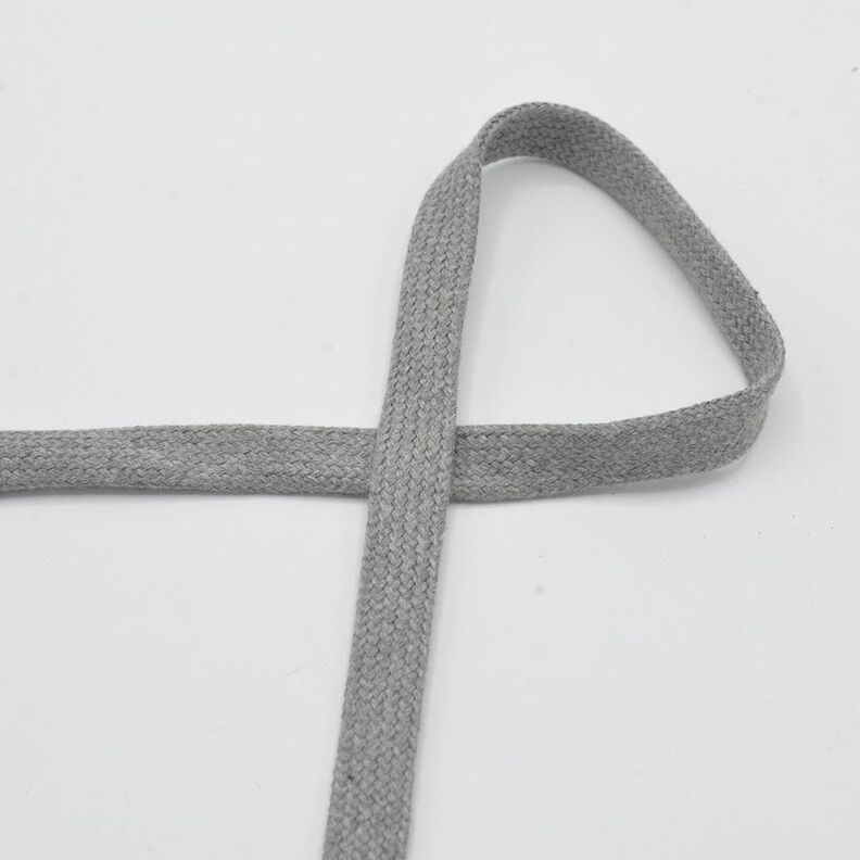 Flat cord Hoodie Cotton Mottled [15 mm] – light grey,  image number 1