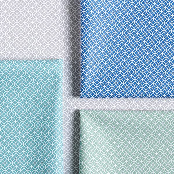 Cotton Cretonne small tile motif – blue,  image number 5