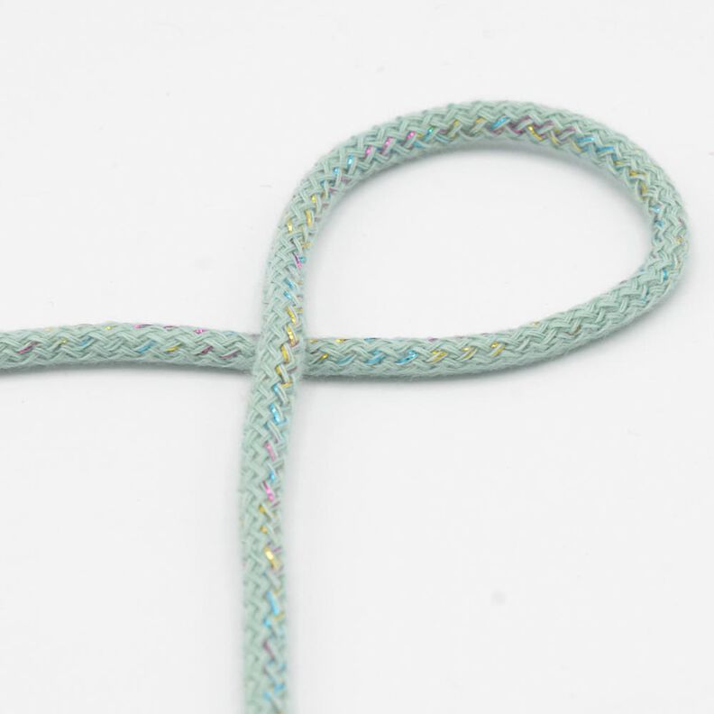 Cotton cord Lurex [Ø 5 mm] – pale mint,  image number 1