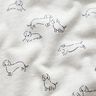 Brushed Sweatshirt Fabric Dogs Mottled – offwhite,  thumbnail number 2