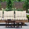 Outdoor Fabric Canvas Block Stripes – dark beige/ivory,  thumbnail number 6