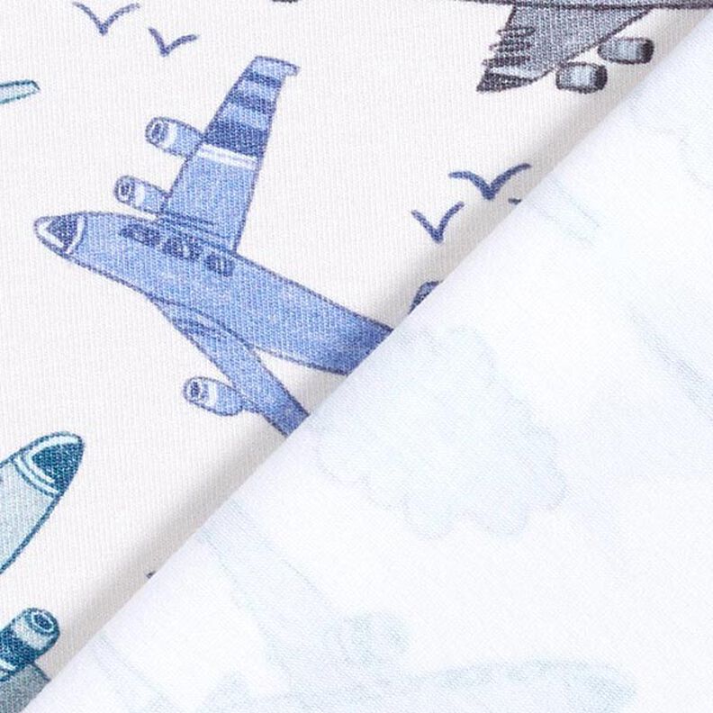 Cotton Jersey Aeroplanes Digital Print – offwhite,  image number 4