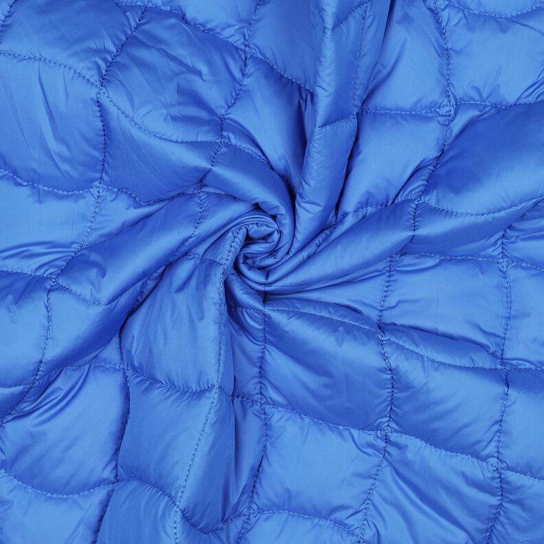 Quilted Fabric wavy squares – royal blue/neon green, image number 3
