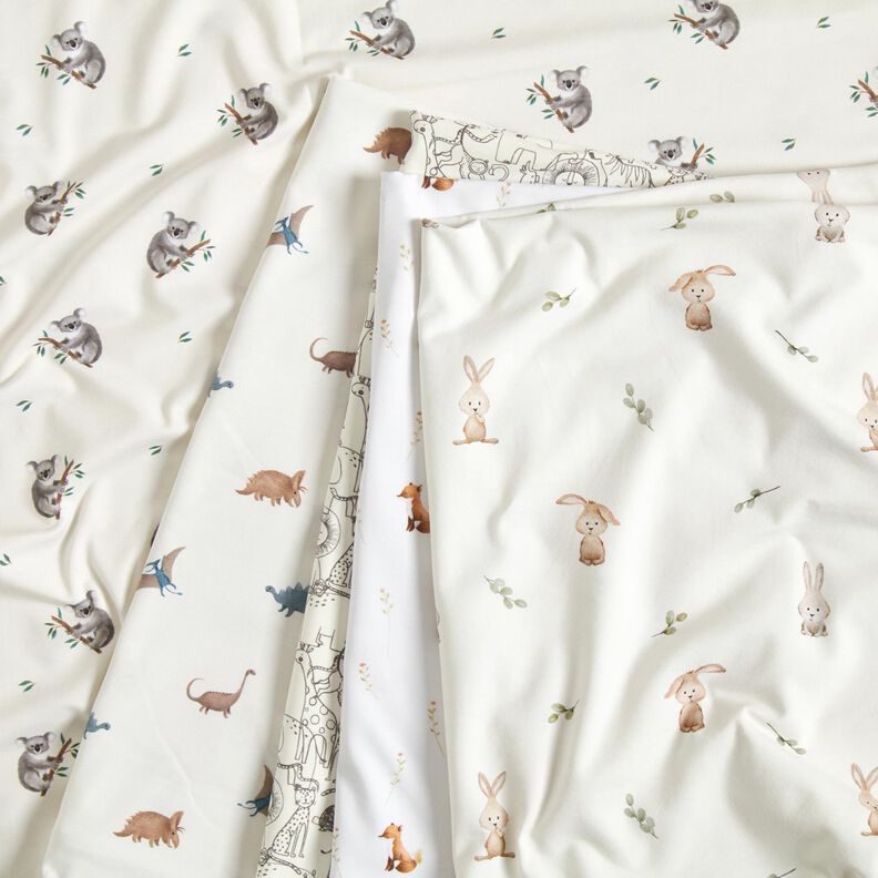 GOTS Cotton Jersey Fox in the Meadow Digital Print – ivory,  image number 5