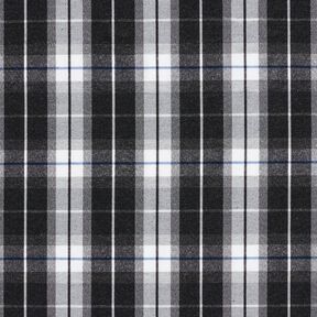 Stretch trouser fabric large check – black/white, 