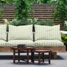 Outdoor Fabric Canvas wavy stripes – light olive/light beige,  thumbnail number 5