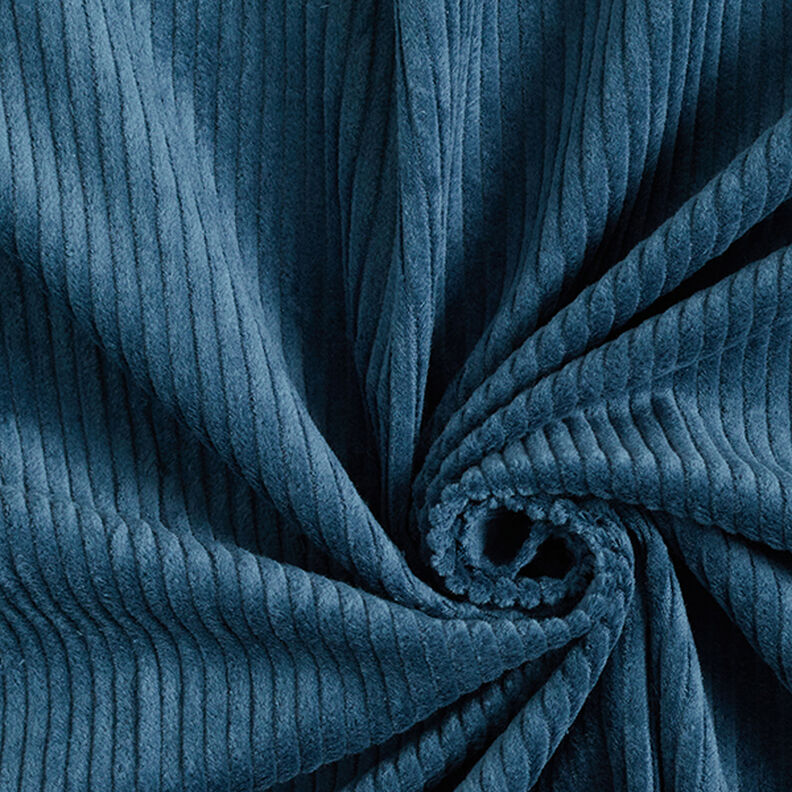 Chunky Corduroy pre-washed Plain – steel blue,  image number 1