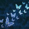 Cotton Jersey gradient butterflies | Glitzerpüppi – midnight blue,  thumbnail number 7