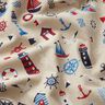 Decor Fabric Half Panama maritime classics – natural/navy blue,  thumbnail number 2