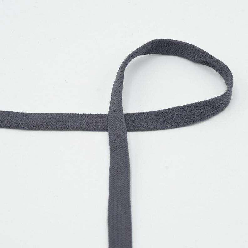 Flat cord Hoodie Cotton [15 mm] – black brown,  image number 1