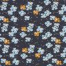 Cotton Jersey cute little flowers – blue-black,  thumbnail number 1