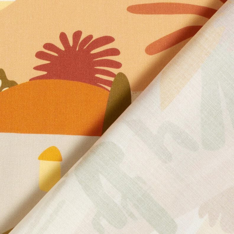 Viscose Poplin Landscape &ndash; almond/yellow olive,  image number 4