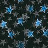 French Terry Star variations | Glitzerpüppi – black/blue,  thumbnail number 1