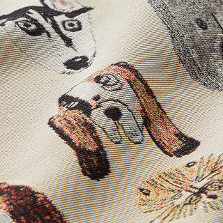 Decorative fabric Tapestry dogs – beige, 