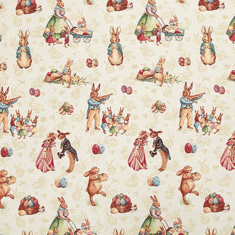 Jacquard Tapestry Easter Bunny Family,  image number 1
