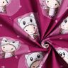 Cotton Jersey Cat girl | Glitzerpüppi  – raspberry,  thumbnail number 3