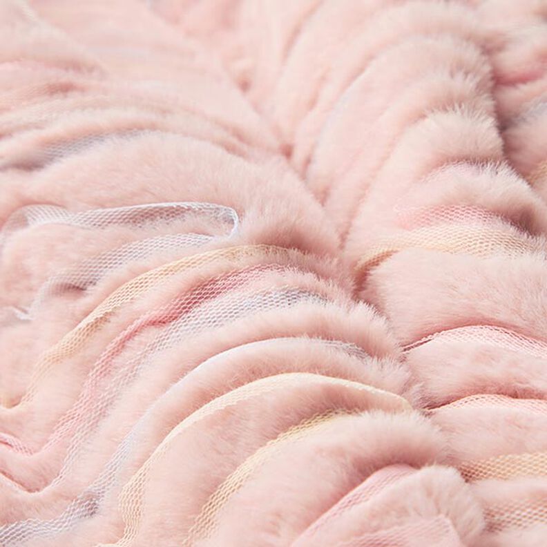 Faux Fur with quilted tulle – rosé,  image number 7