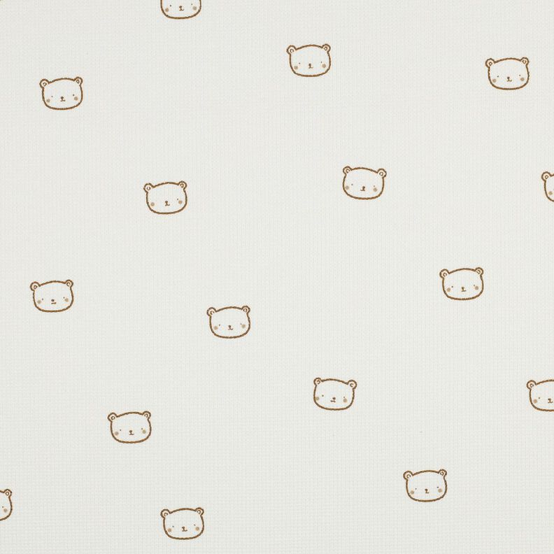 Waffle Jersey little bear | Poppy Fabrics – offwhite/fawn, image number 1